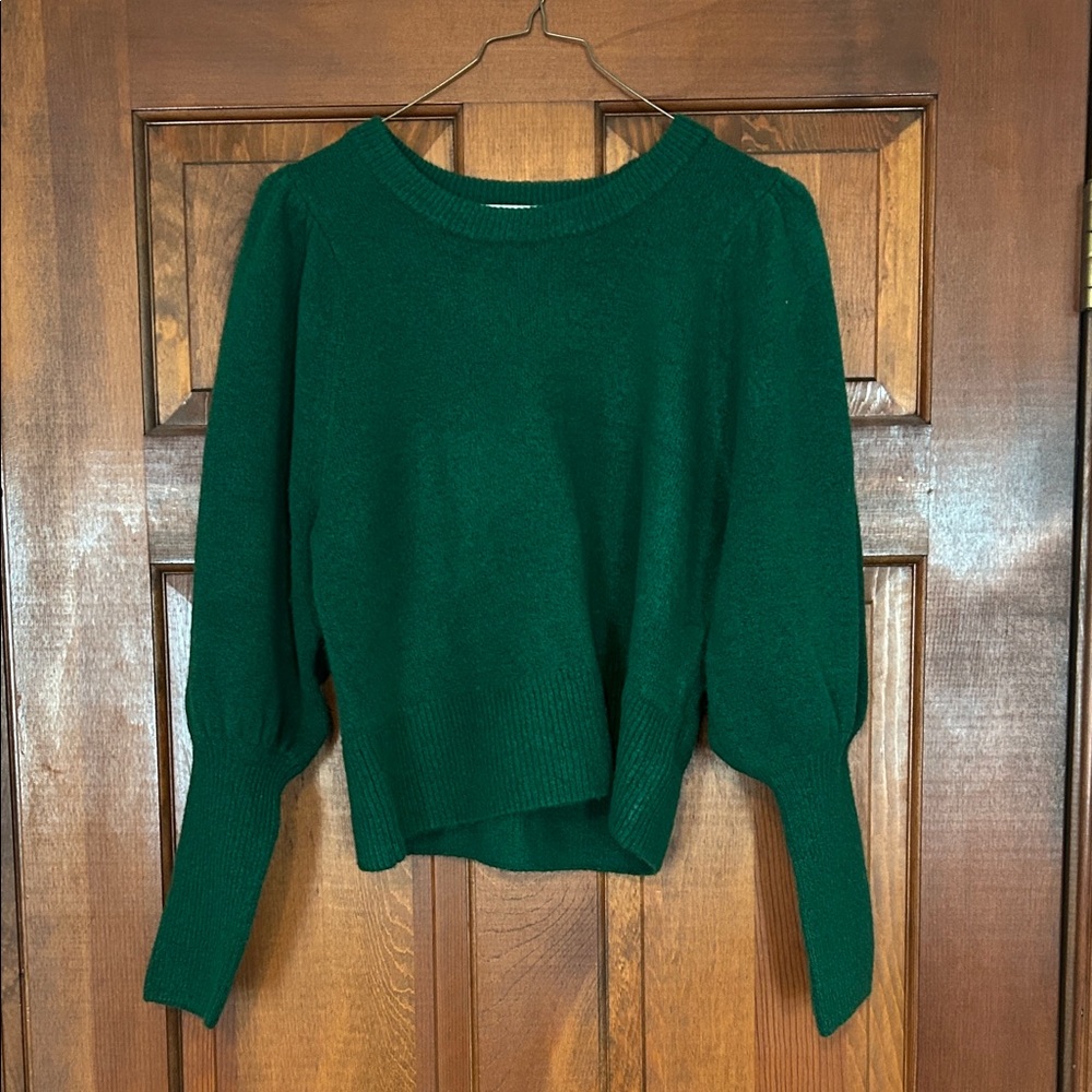 CeCe Forest Green Crew Neck Sweater